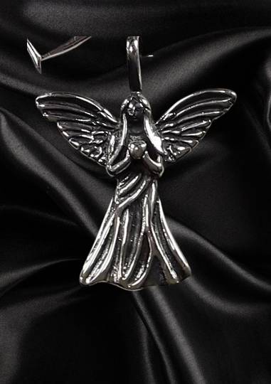 Sterling Silver Angel Pendant 2.5cm